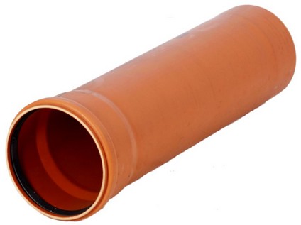 KG trubka s hrdlem 125 x 0,5 m SN4